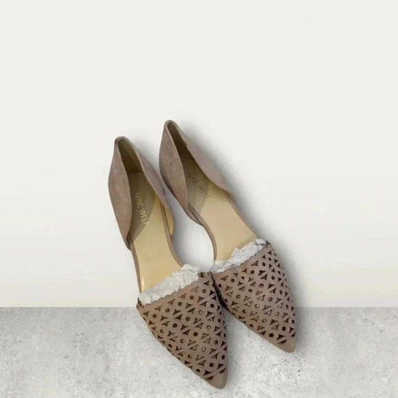 Nine West Shoes - Nine West Ekin‎ D'Orsay Suede Cutout Wedges